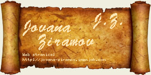 Jovana Ziramov vizit kartica